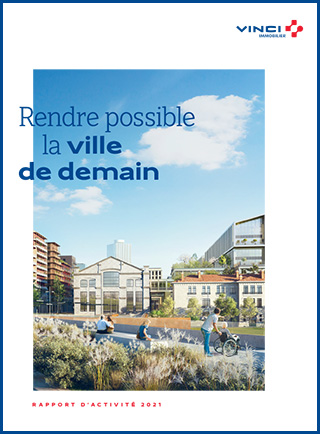 Couverture rapport annuel VINCI Immobilier 2021